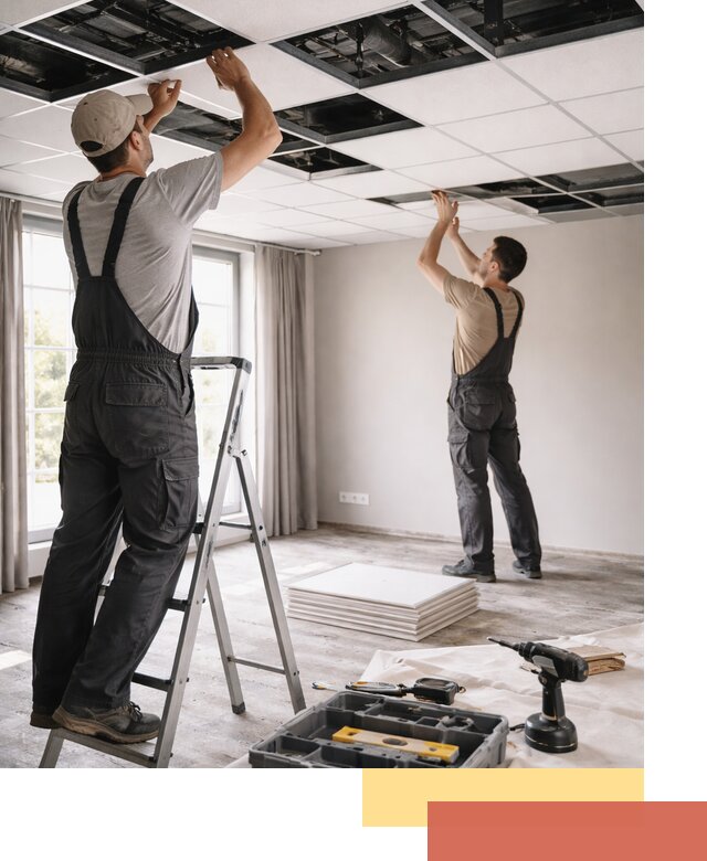 Замена плит подвесного потолка в Нижнеудинске быстро и качественно