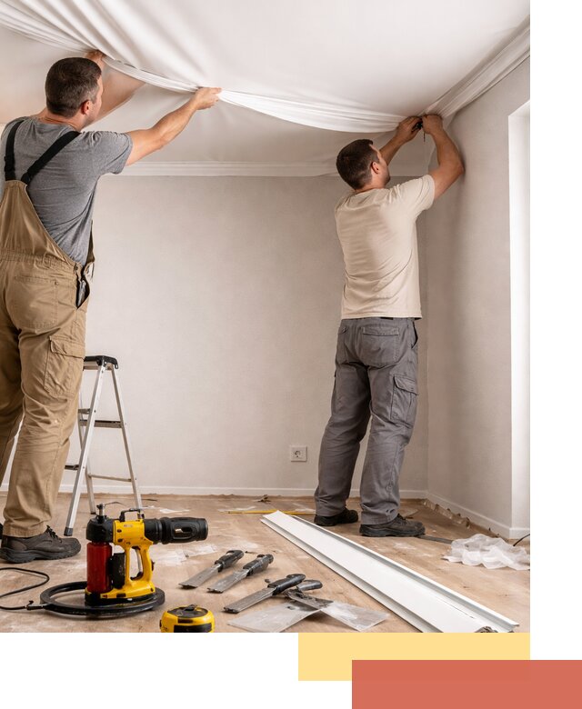 Монтаж ПВХ натяжного потолка в Нижнеудинске качественно и быстро