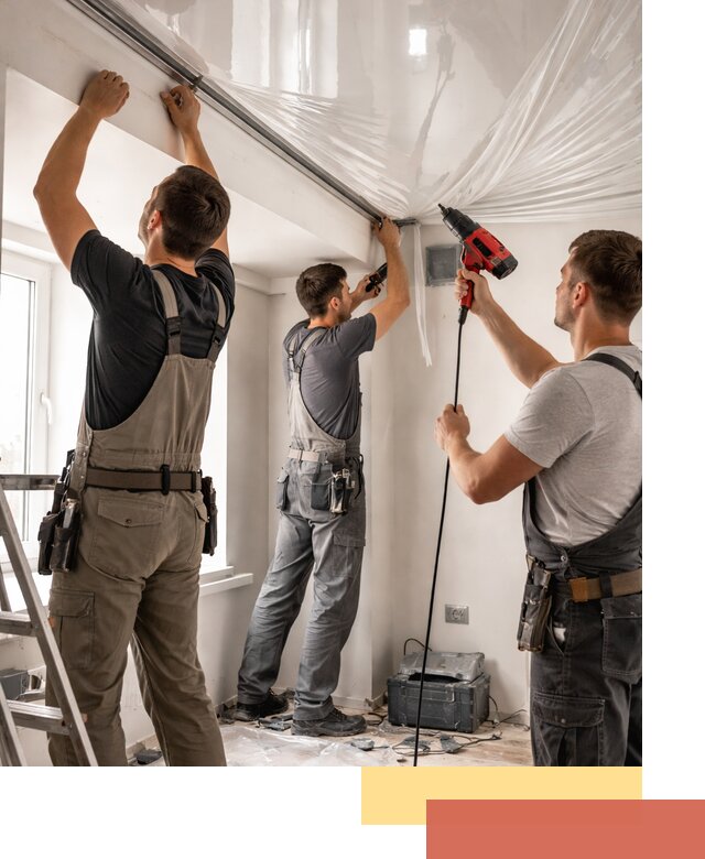 Монтаж глянцевого натяжного потолка в Нижнеудинске быстро и качественно