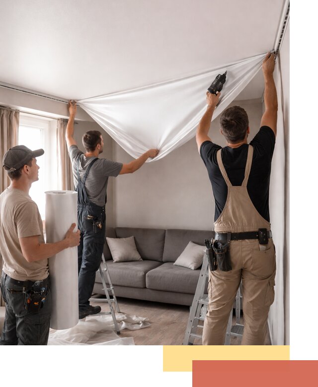 Монтаж сатинового натяжного потолка в Нижнеудинске качественно и быстро