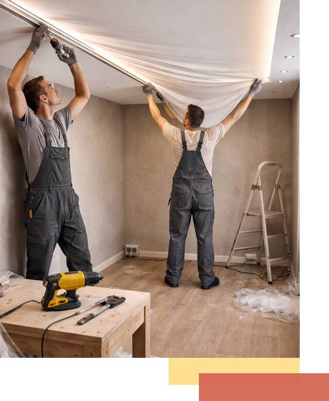 Монтаж натяжного потолка с подсветкой в Нижнеудинске цена и сроки