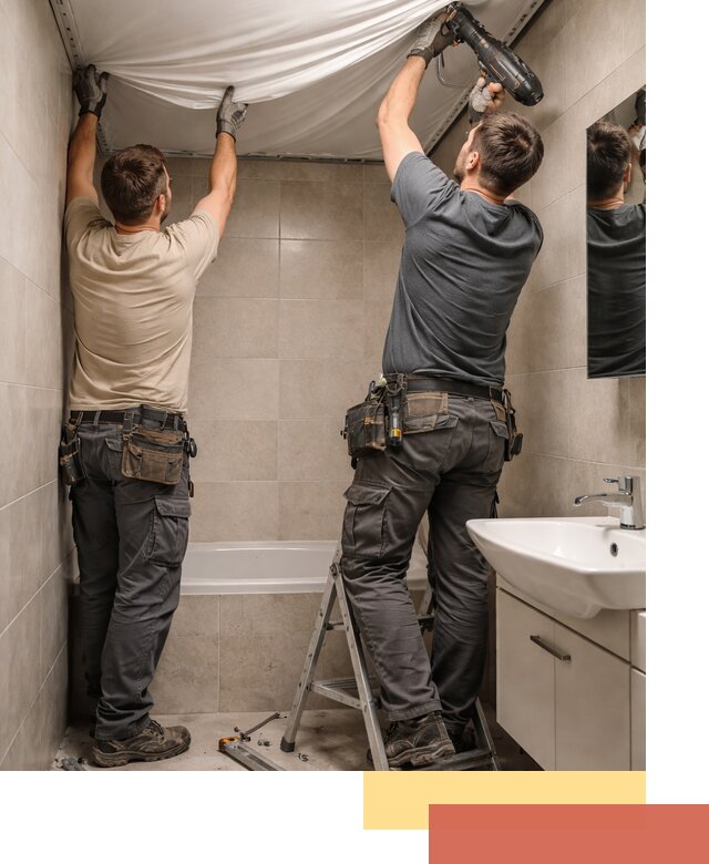 Монтаж натяжного потолка в ванной в Нижнеудинске быстро и качественно