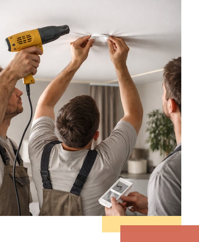 Ремонт прокола полотна натяжного потолка в Нижнеудинске