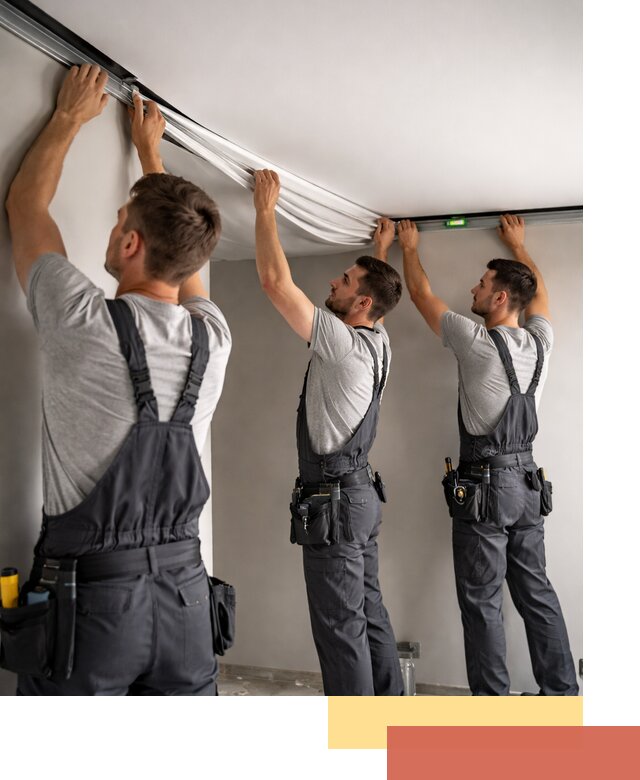 Теневые натяжные потолки в Нижнеудинске: монтаж и отделка быстро и качественно