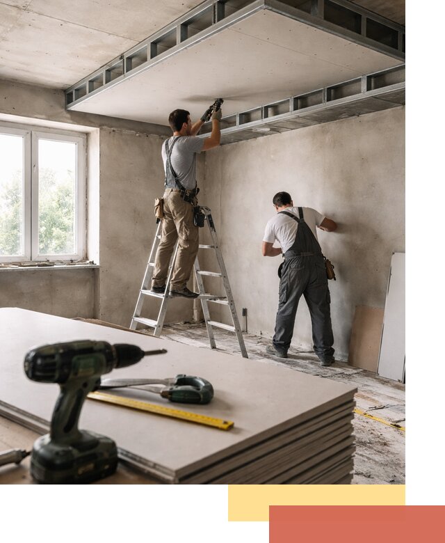 Двухуровневый потолок из гипсокартона в Нижнеудинске