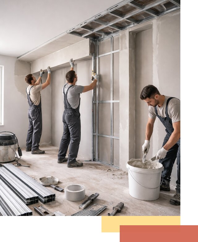 Монтаж потолка из гипсокартона с нишей в Нижнеудинске