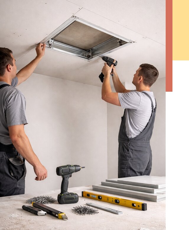 Установка люка в потолок ГКЛ в Нижнеудинске от 2543 руб. под ключ | ОТДЕЛОЧНИК-Нжк