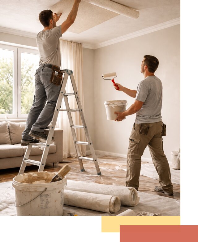 Поклейка обоев на потолок в Нижнеудинске — качественно и быстро