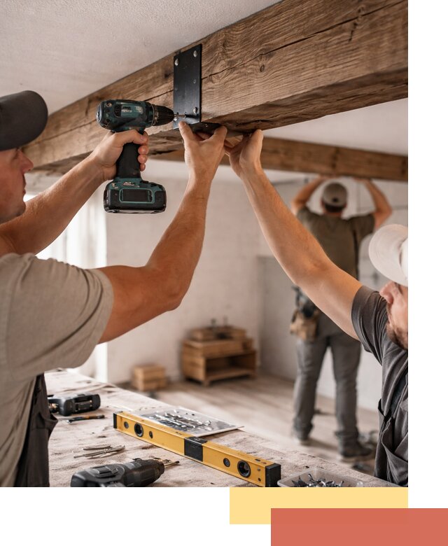 Монтаж декоративных потолочных балок в Нижнеудинске