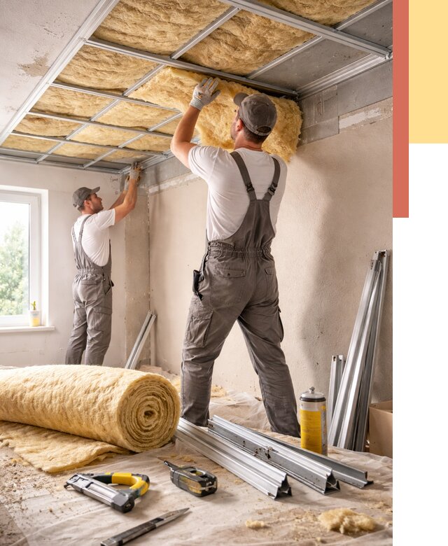 Утепление потолка в Нижнеудинске от 7323 руб/м2 — недорого, быстро, под ключ | ОТДЕЛОЧНИК-Нжк